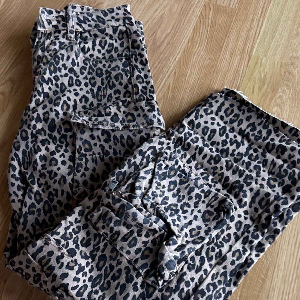 Leopard Print Cargo Pants